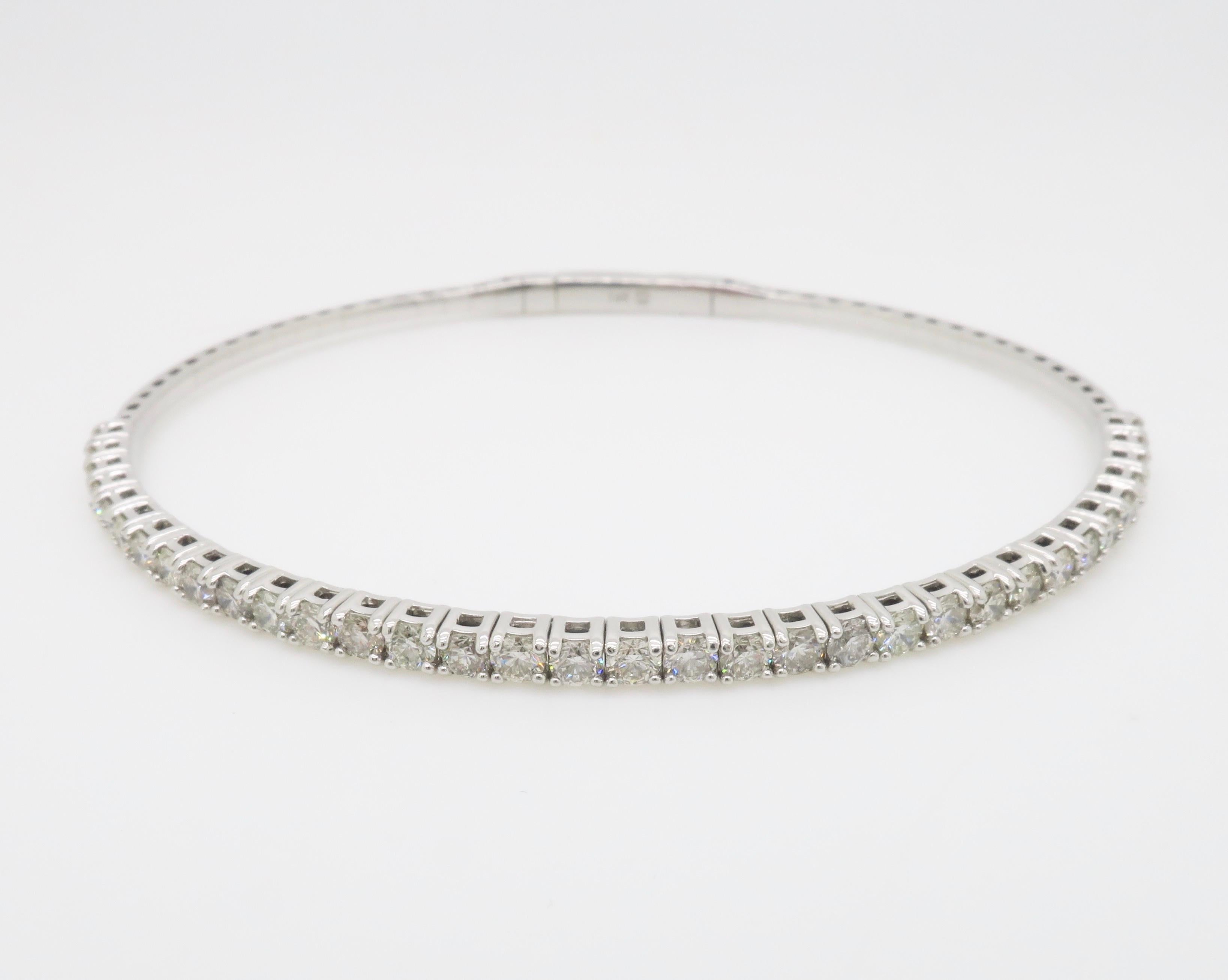 Diamond Flex Bangle Bracelet  For Sale 7
