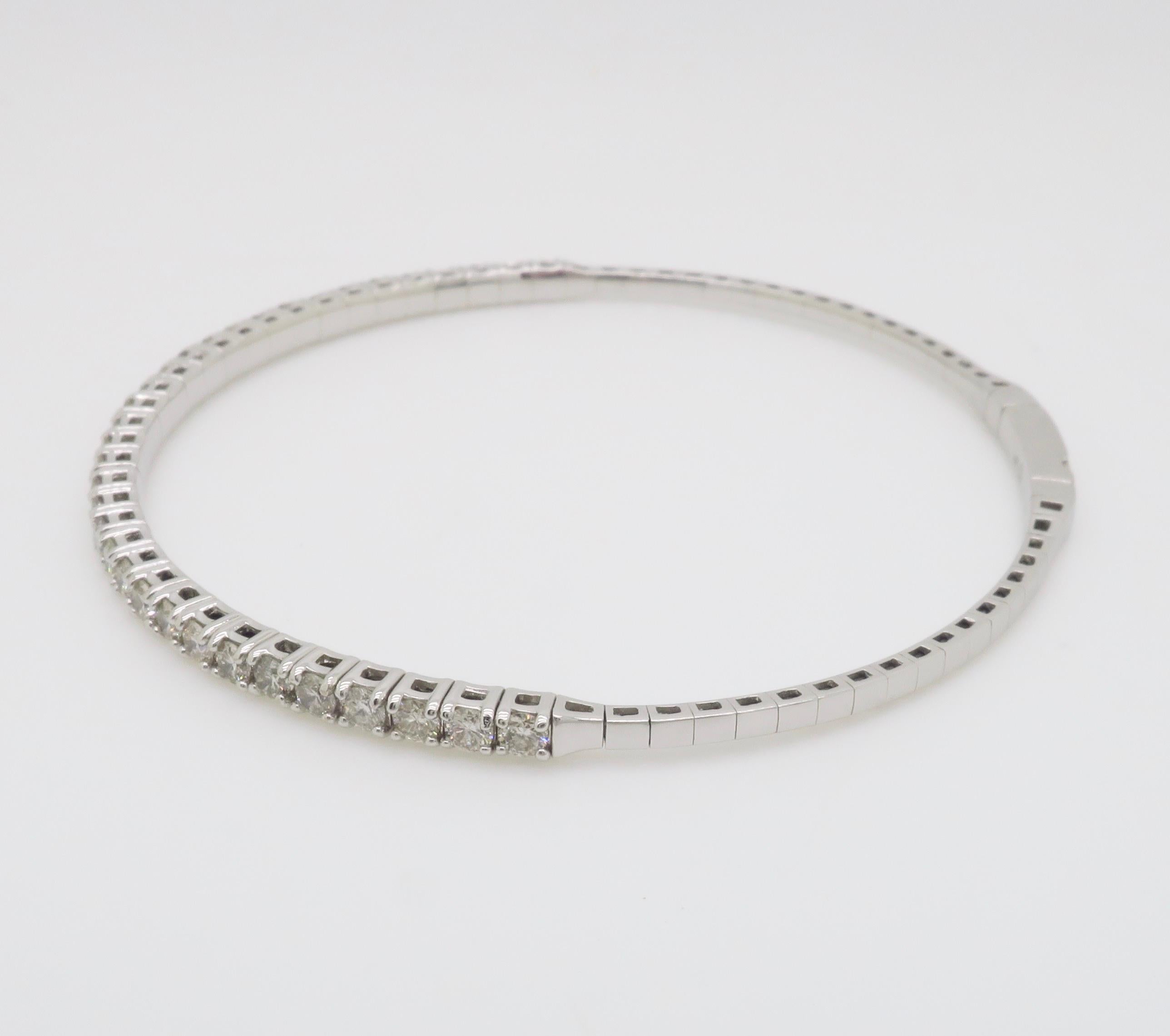 Diamond Flex Bangle Bracelet  For Sale 9