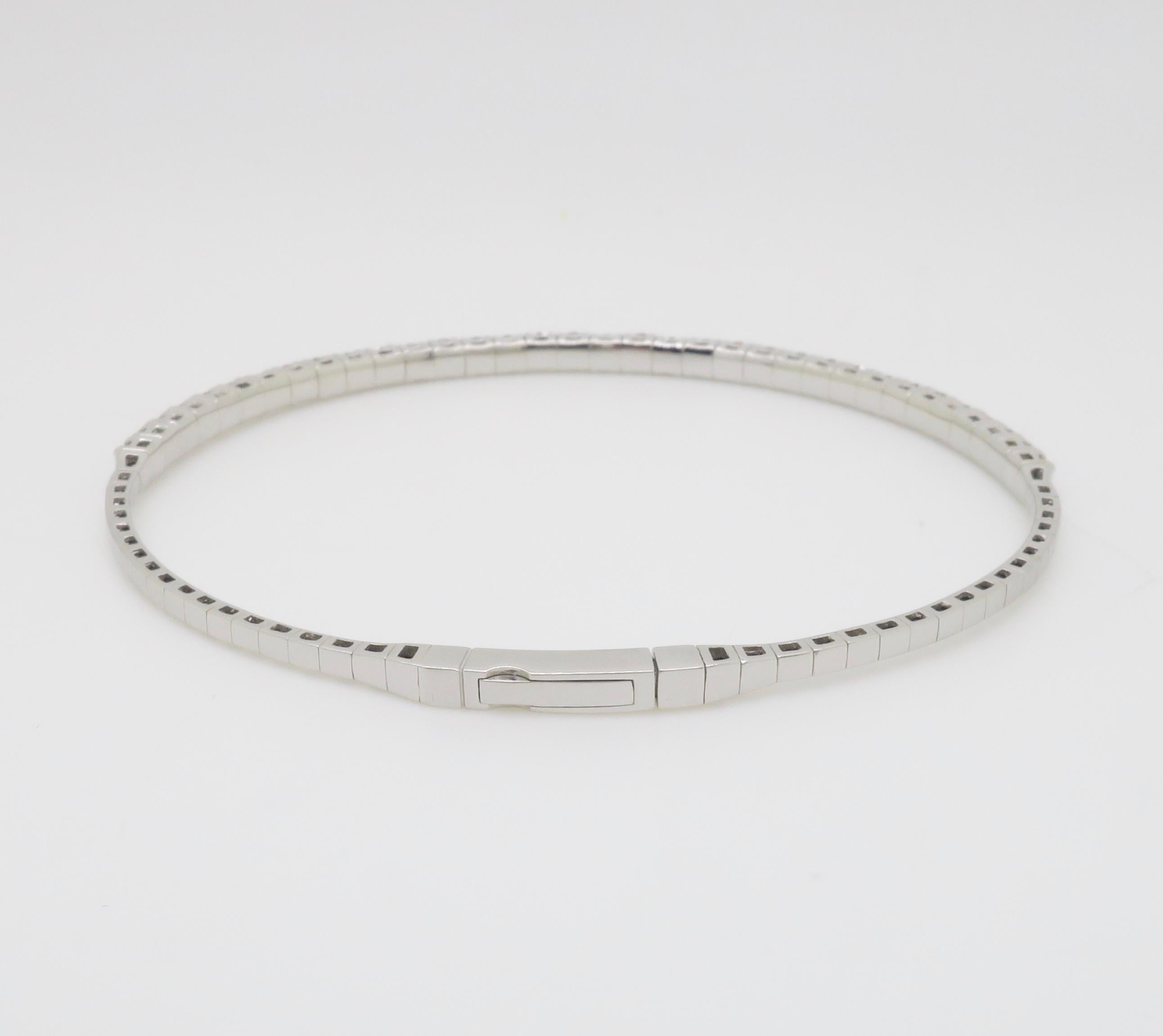 Diamond Flex Bangle Bracelet  For Sale 10