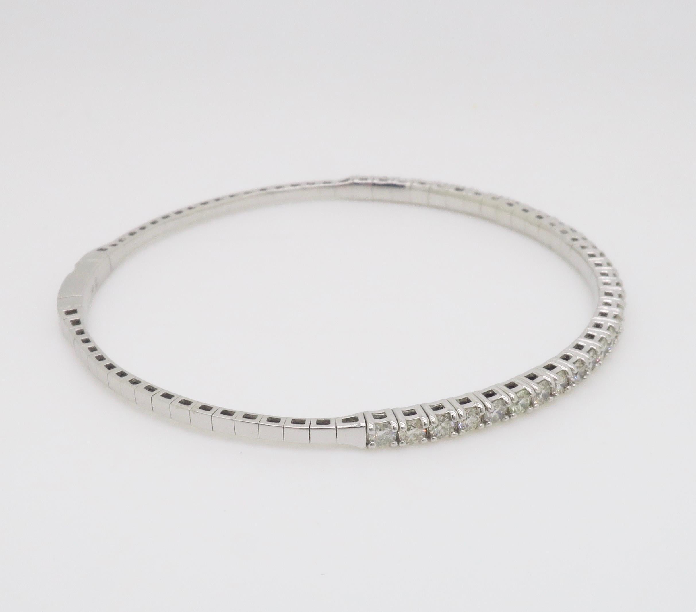 Diamond Flex Bangle Bracelet  For Sale 11