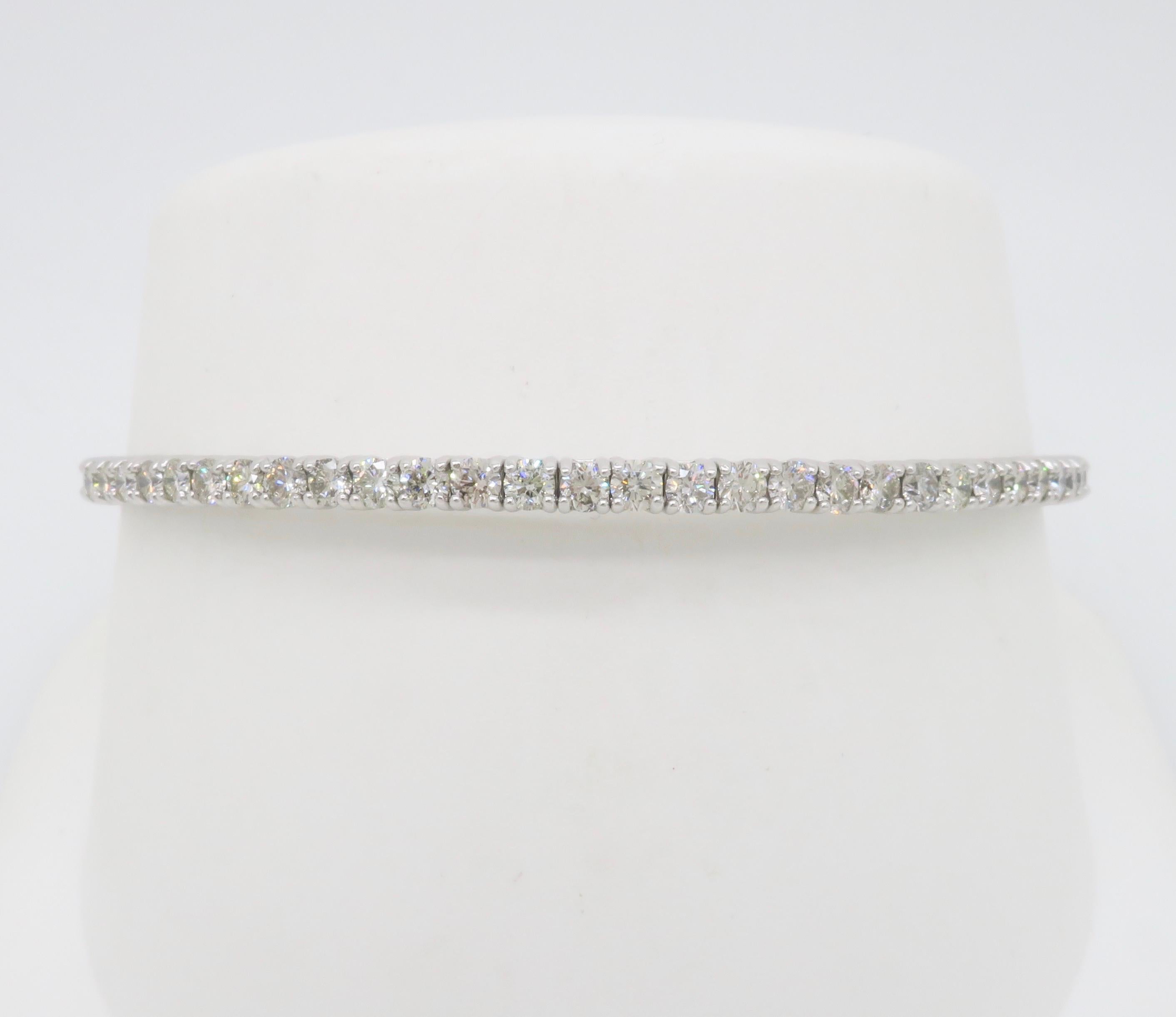 Women's Diamond Flex Bangle Bracelet  For Sale