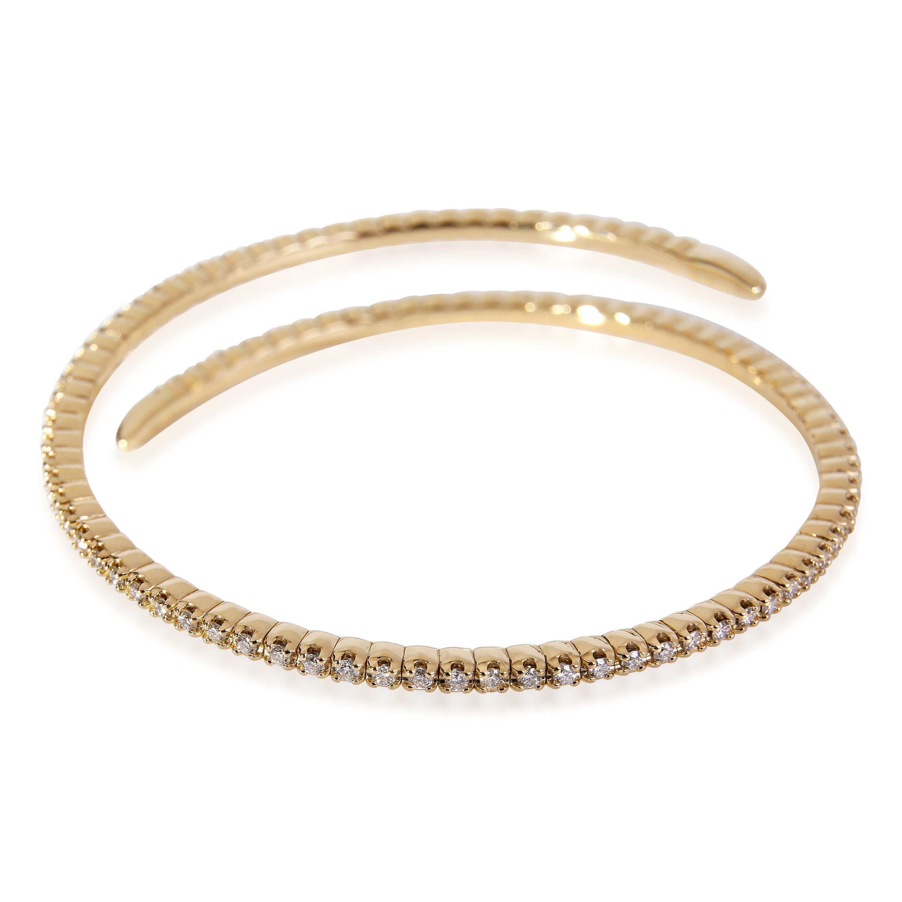 Flexibles Diamantarmband aus 18 Karat Gelbgold mit 1,50 Karat Diamant im Zustand „Hervorragend“ in New York, NY