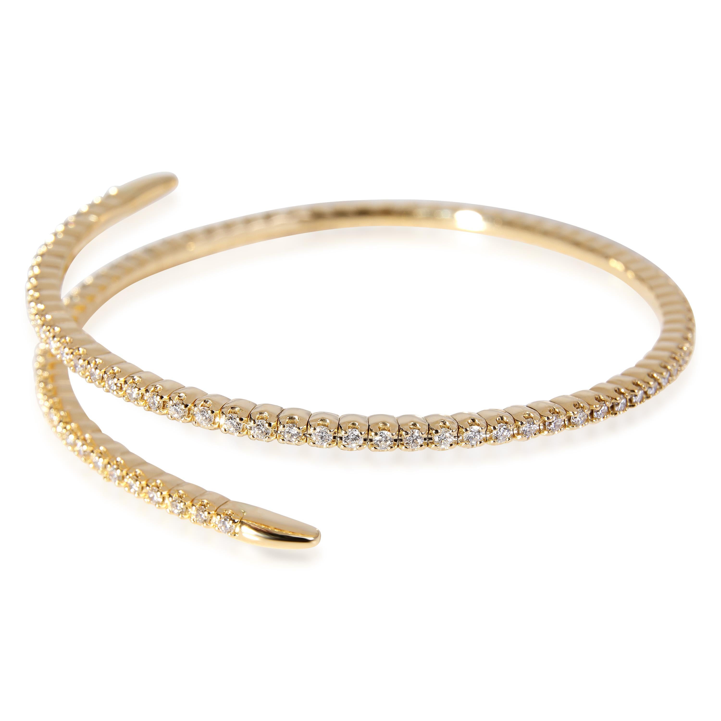 Flexibles Diamantarmband aus 18 Karat Gelbgold mit 1,50 Karat Diamant Damen