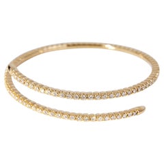 Bracciale flessibile con diamanti in oro giallo 18 carati "1,50 CTW
