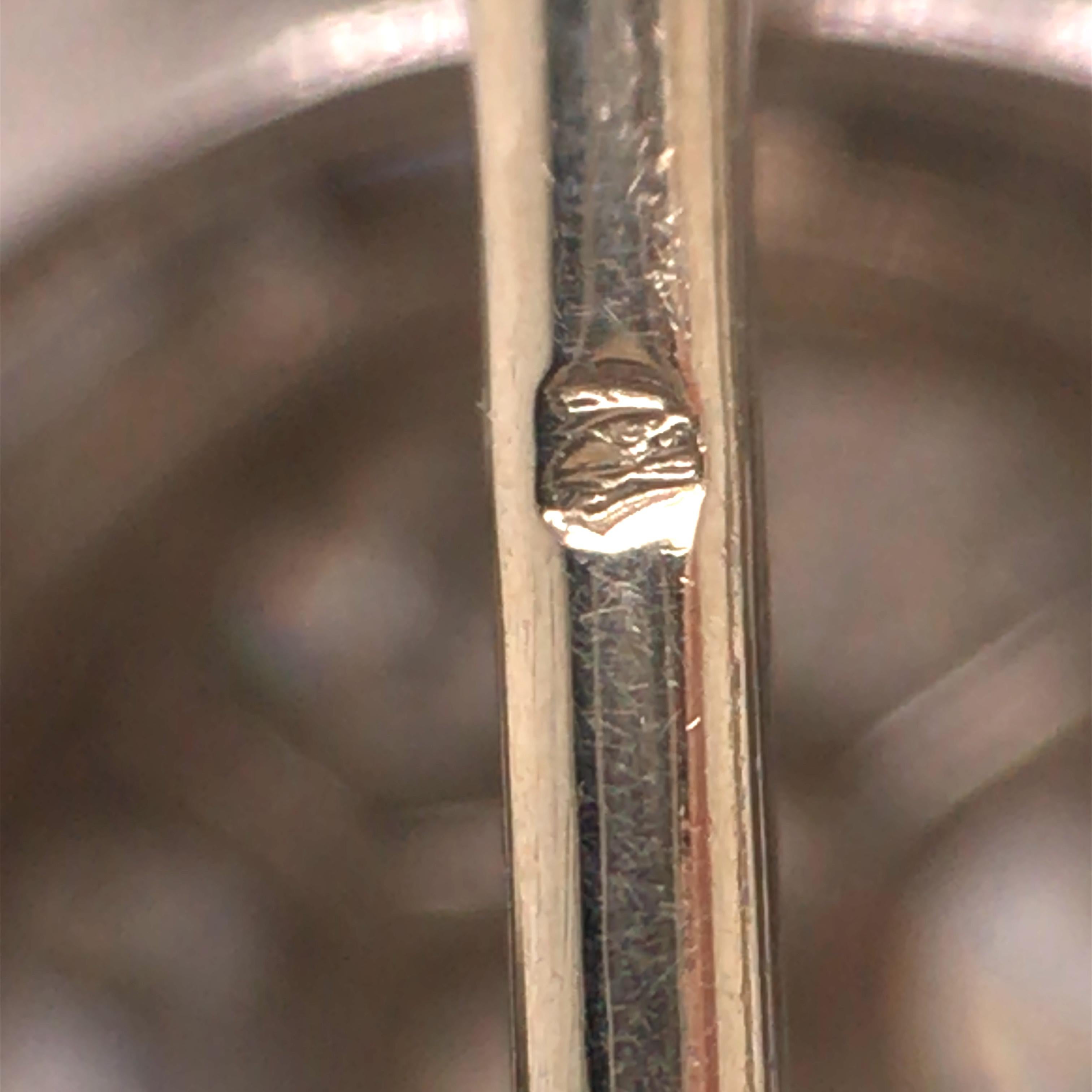 da uomo o donna Spilla floreale con diamante in vendita