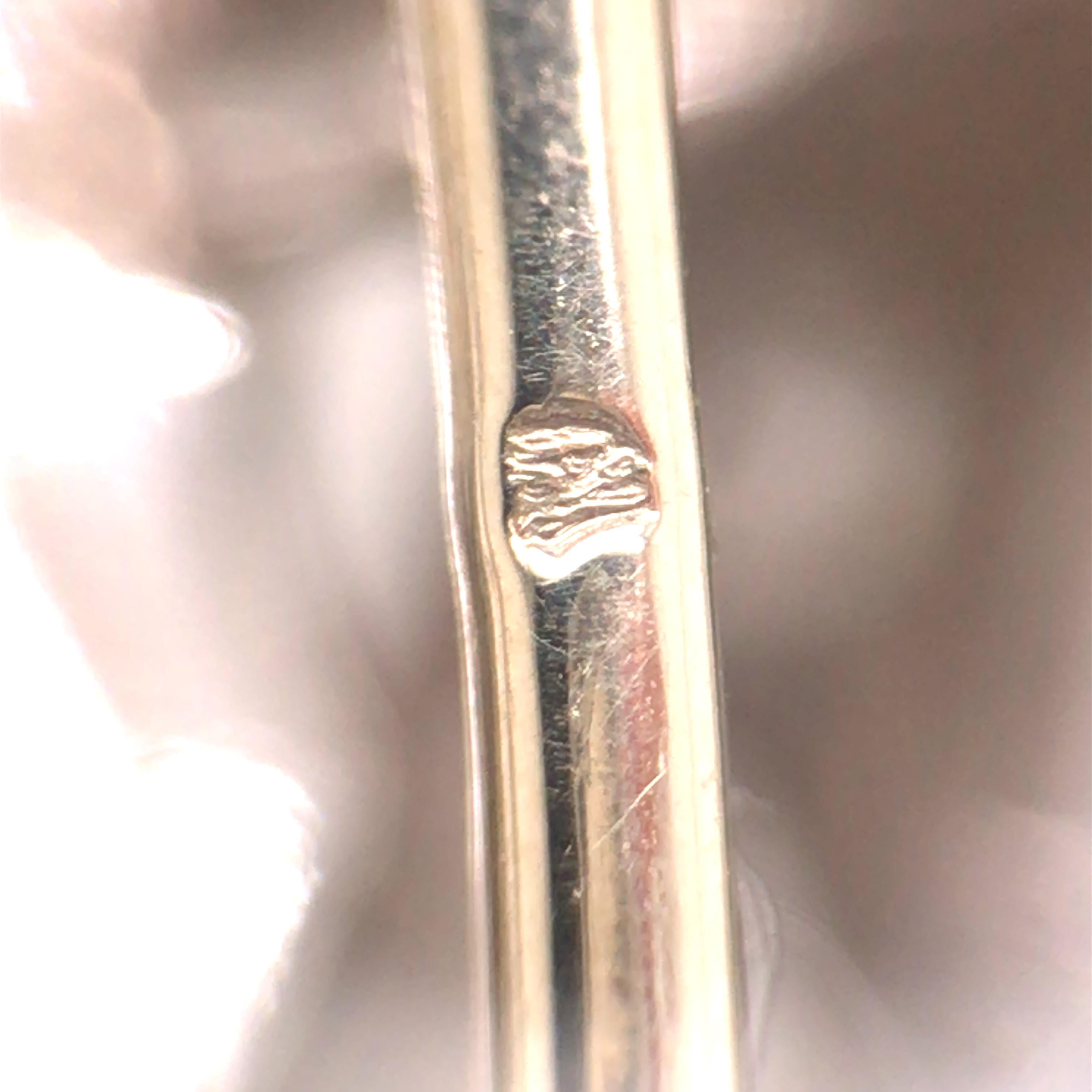 Spilla floreale con diamante in vendita 1