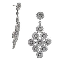 Tiffany & Co. Diamond Floral Chandelier Earrings