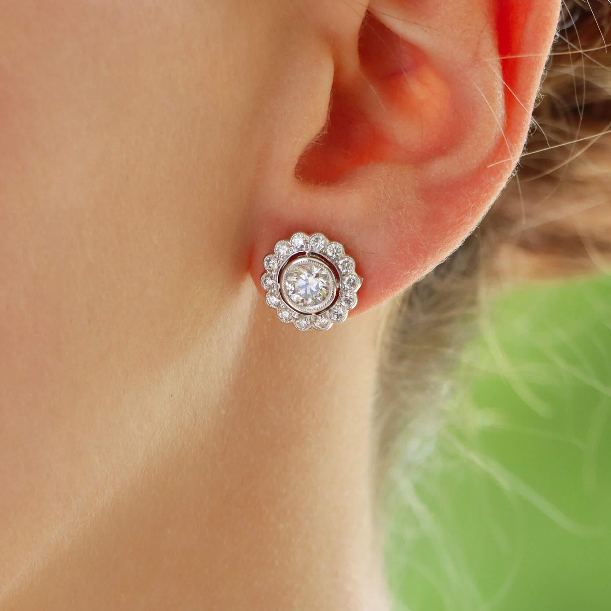 floral cluster earrings