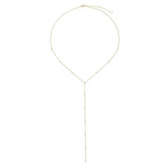 Diamond Flow 14K (or 18k upon request) Yellow Gold Lariat Necklace