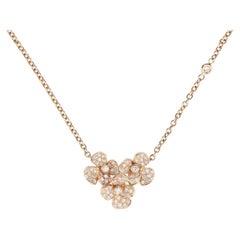 Diamond Flower Bouquet Pendant Necklace