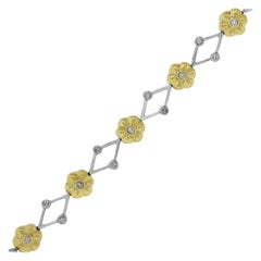 Bracelet fleurs en diamants