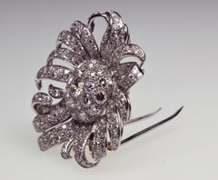 Diamond Flower Brooch