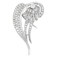 Diamond Flower Brooch