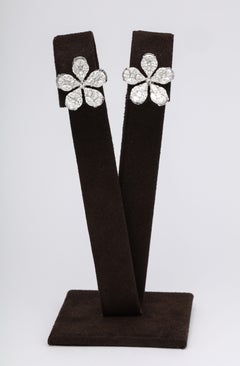 Diamond Flower Earrings