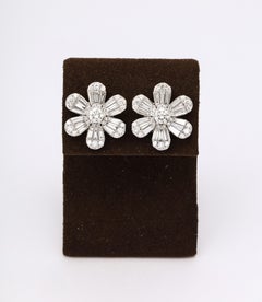 Diamond Flower Earrings