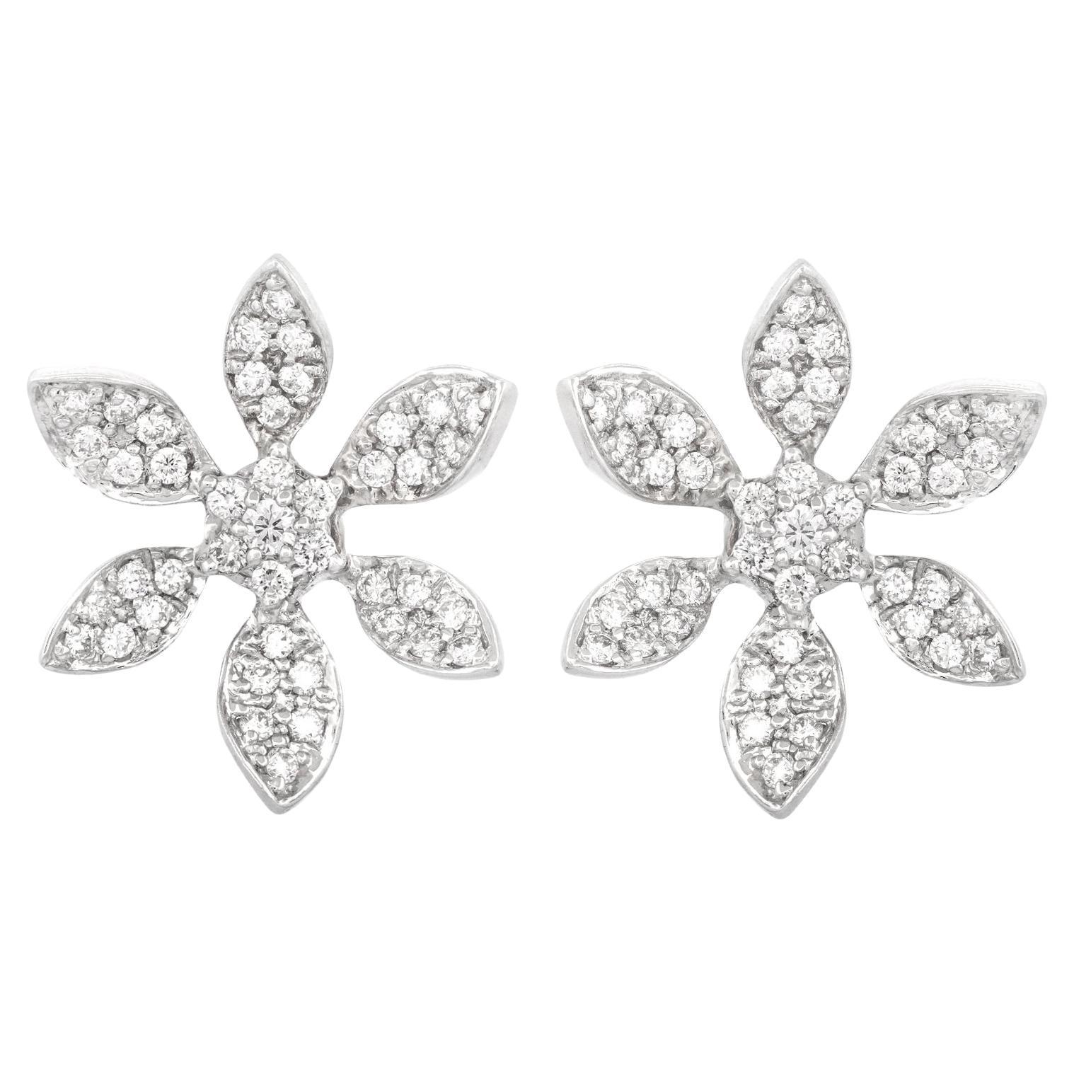 Diamant-Blumen-Ohrringe