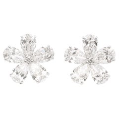 Orecchini con fiori di diamante