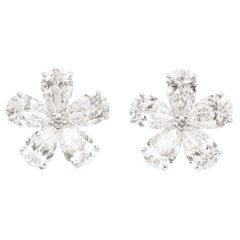 Diamond Flower Earrings 