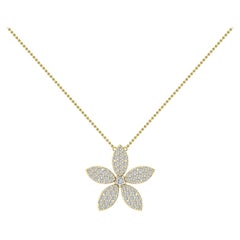 Diamond Flower Necklace in 18 Karat Gold