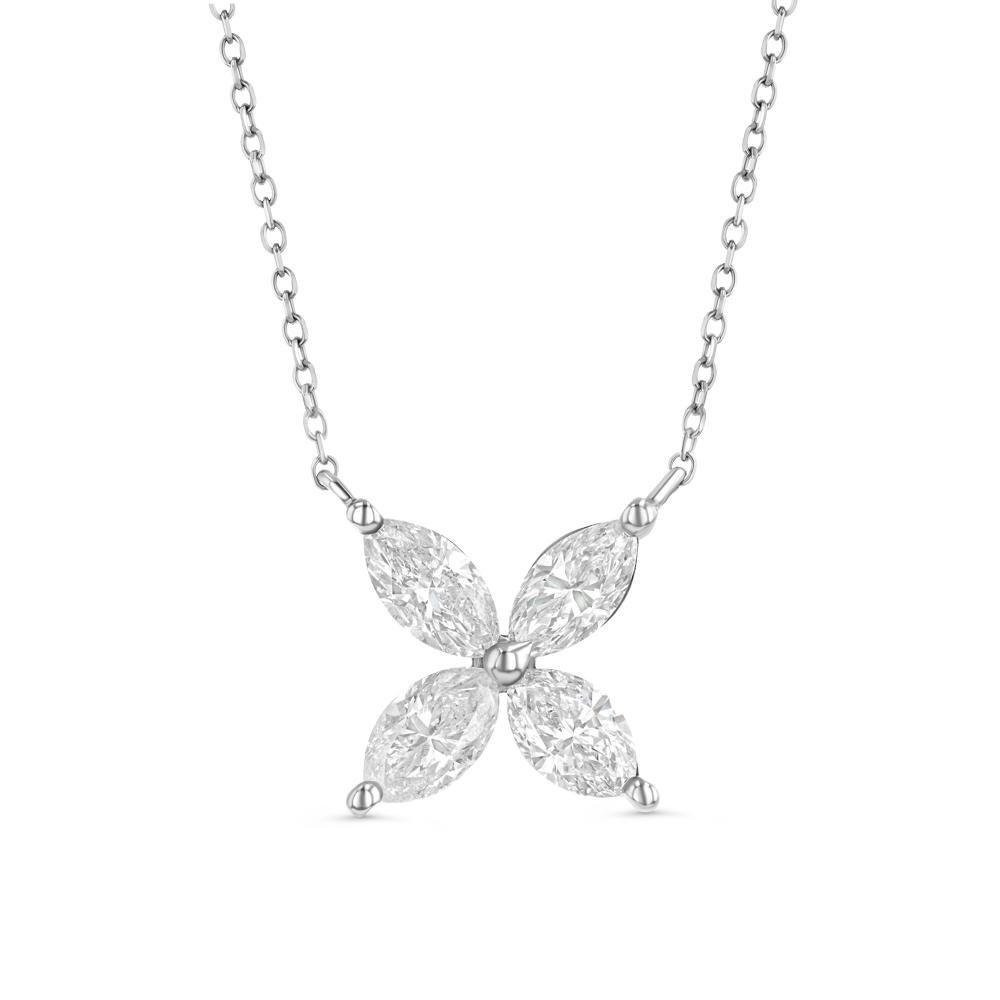marquise flower necklace