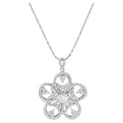 Diamond Flower Pendant