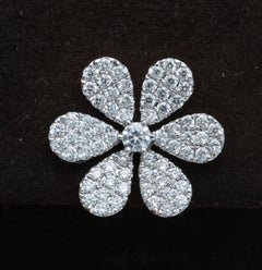 Diamond Flower Petal Earrings