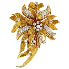Diamond Flower Pin