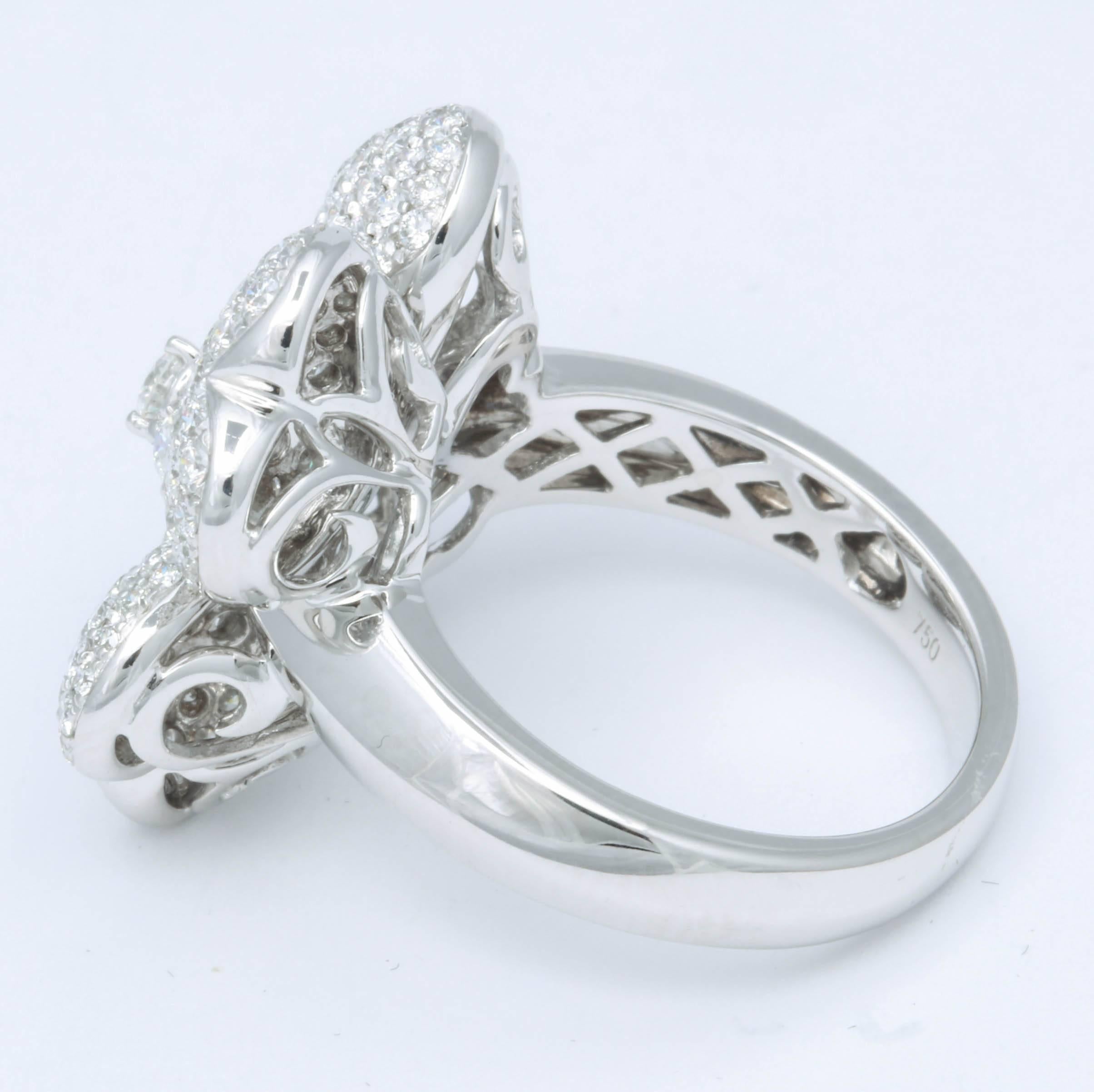 Diamond Flower Ring 1