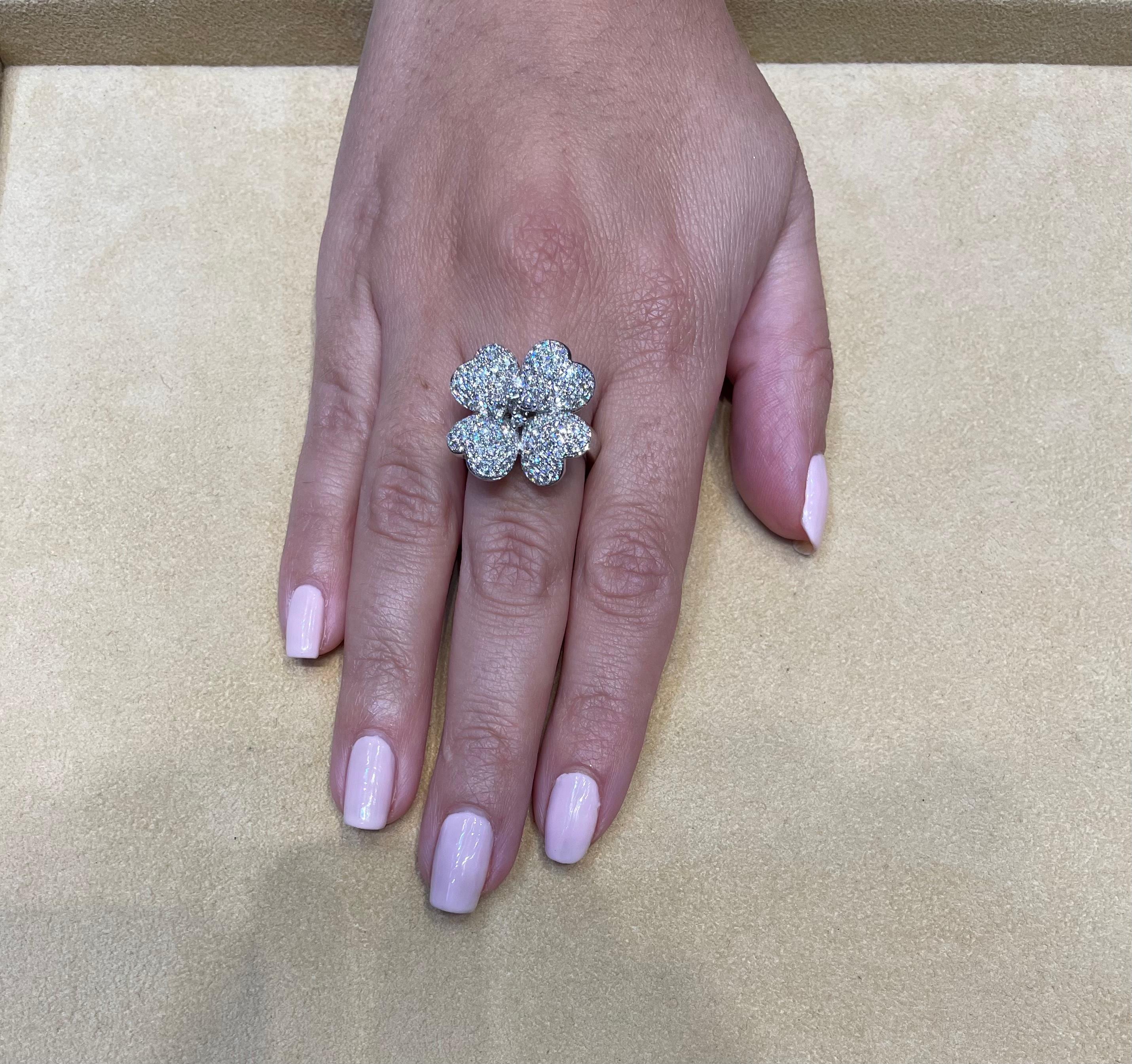 Diamond Flower Ring For Sale 3