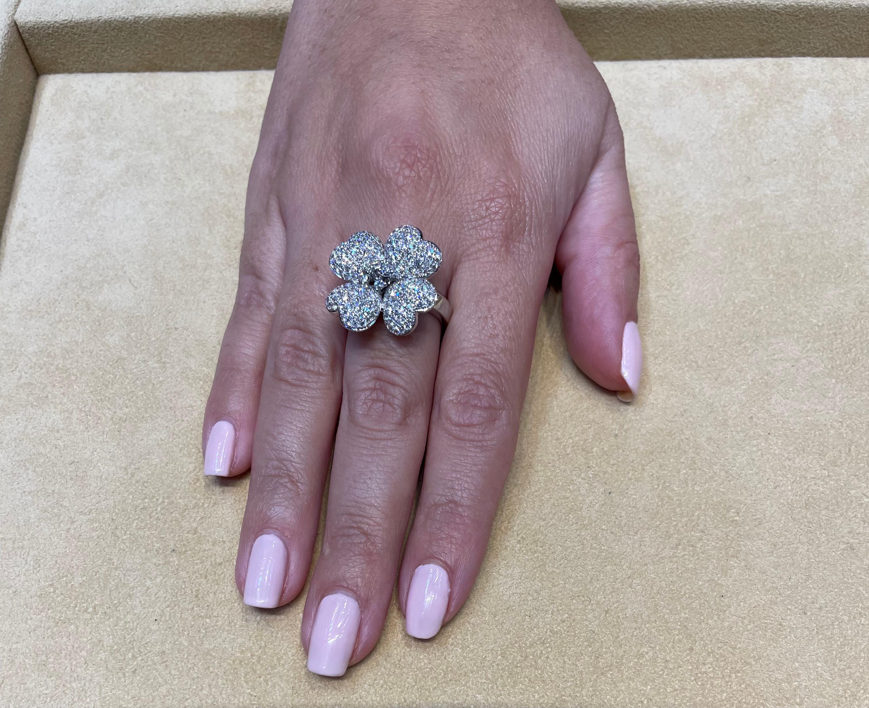 Diamond Flower Ring For Sale 4
