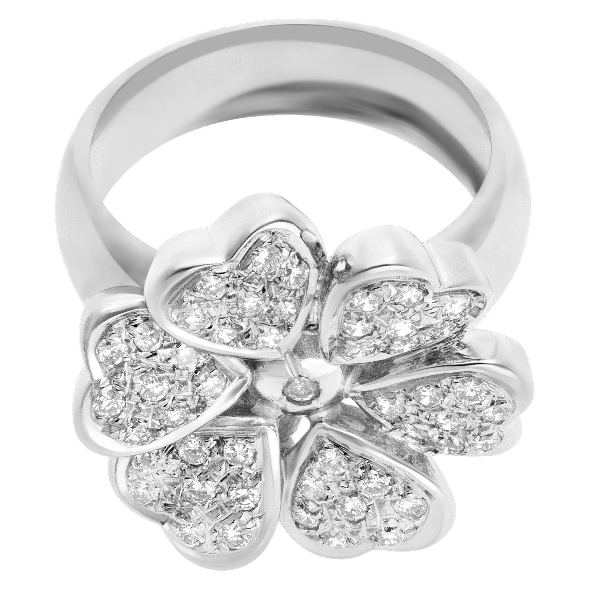 Diamant-Blumenring mit 0,60 Karat in der Farbe G-H, Reinheit VS, gefasst in 18k Diamanten Damen im Angebot