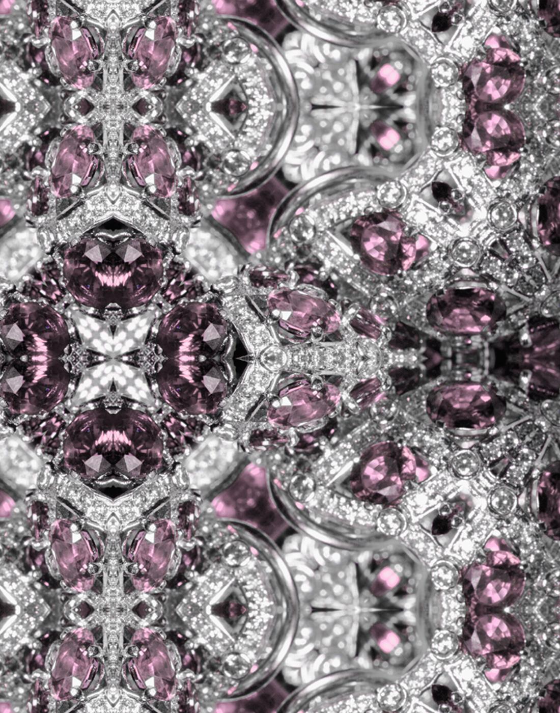  EDGE Kollektion Diamant-Blumenblumen-Serie Rubin im Angebot 1