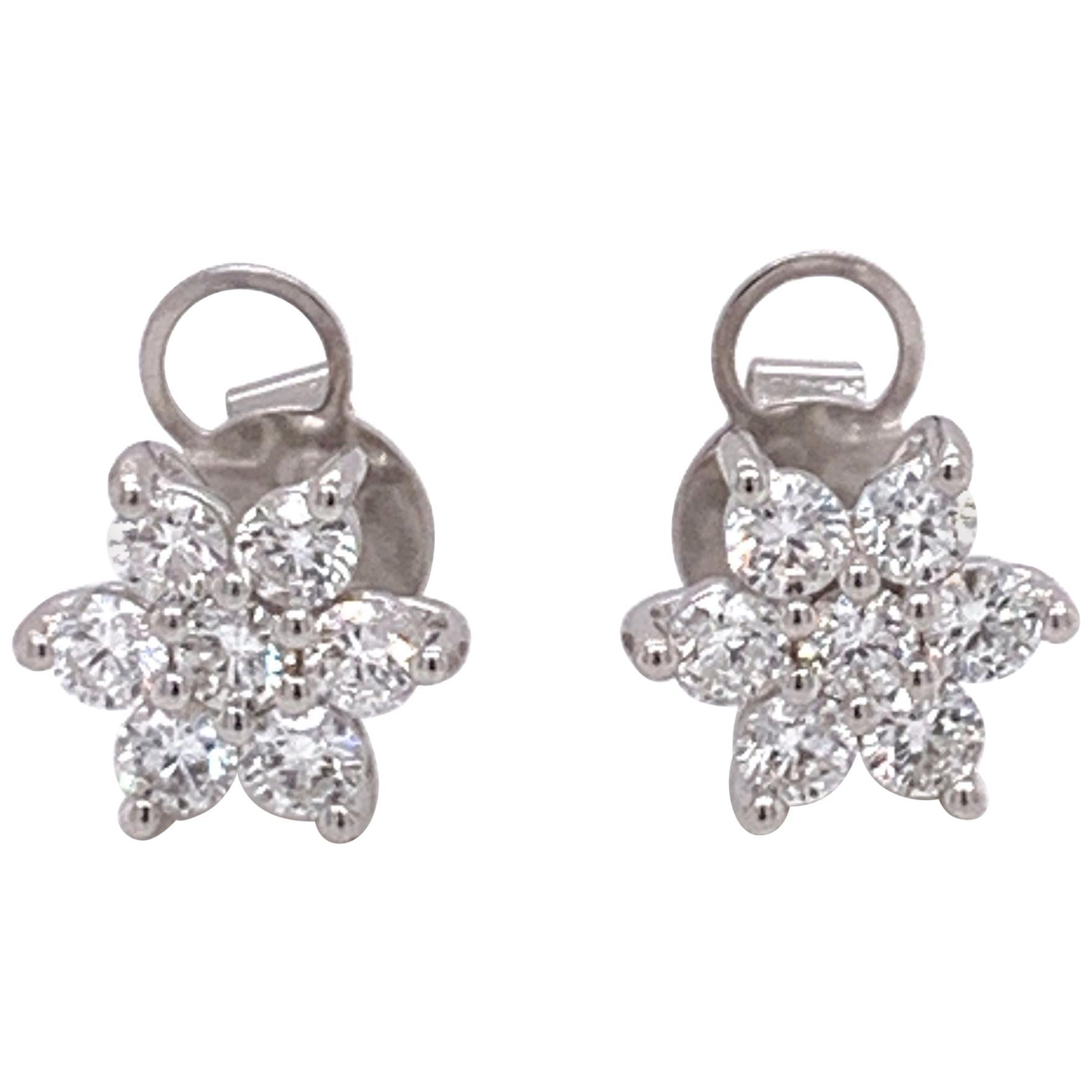 Flower Diamond Stud Earrings