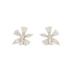 Diamond Flower Stud Earrings 0.57cts