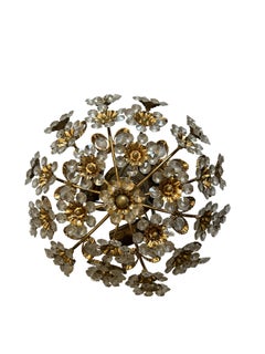 Diamond Flowers, Sparkling Murano Glass Ceiling Light, 1980's