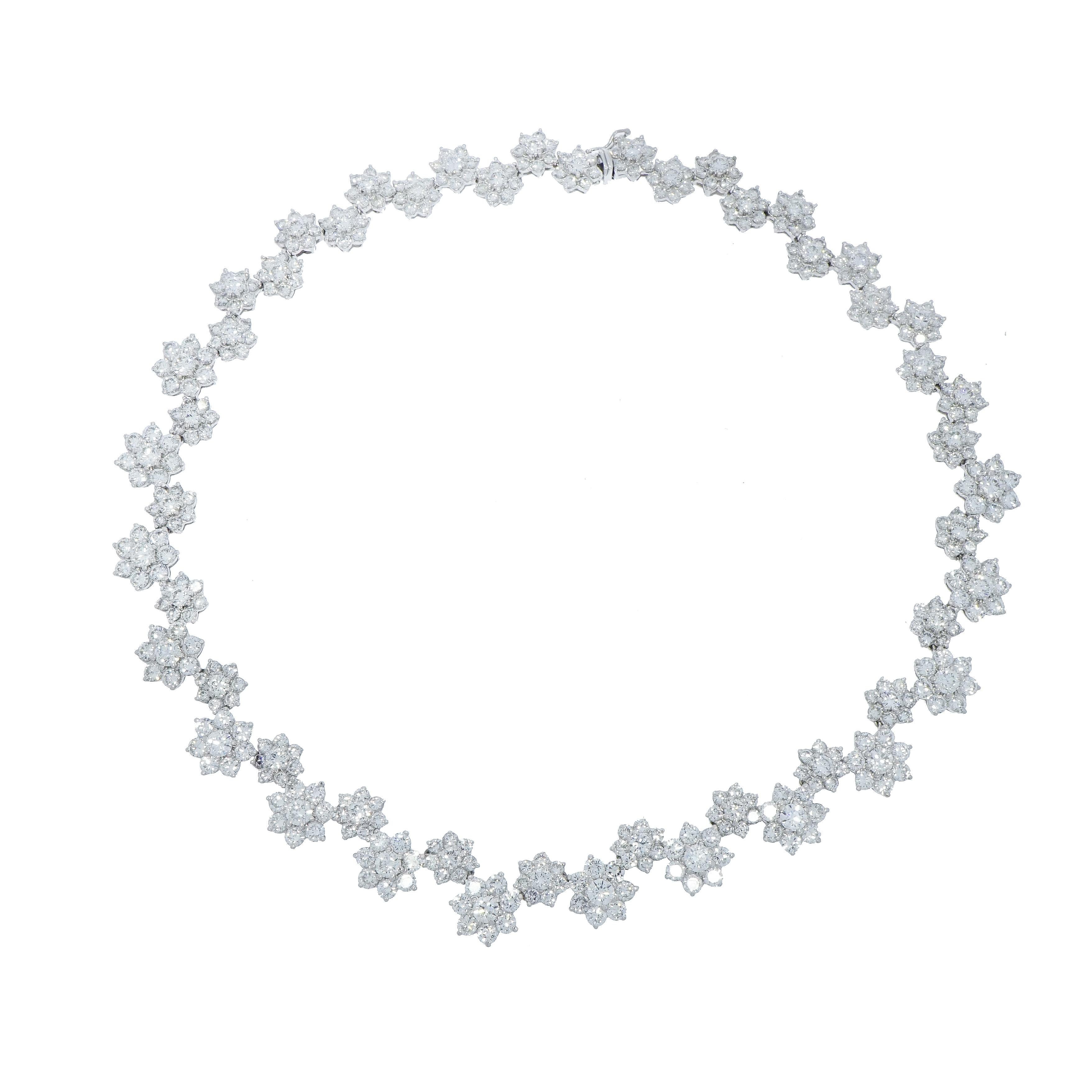 diamond flower necklace