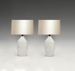 Group of four Diamond Form Rock Crystal Lamps by Phoenix
