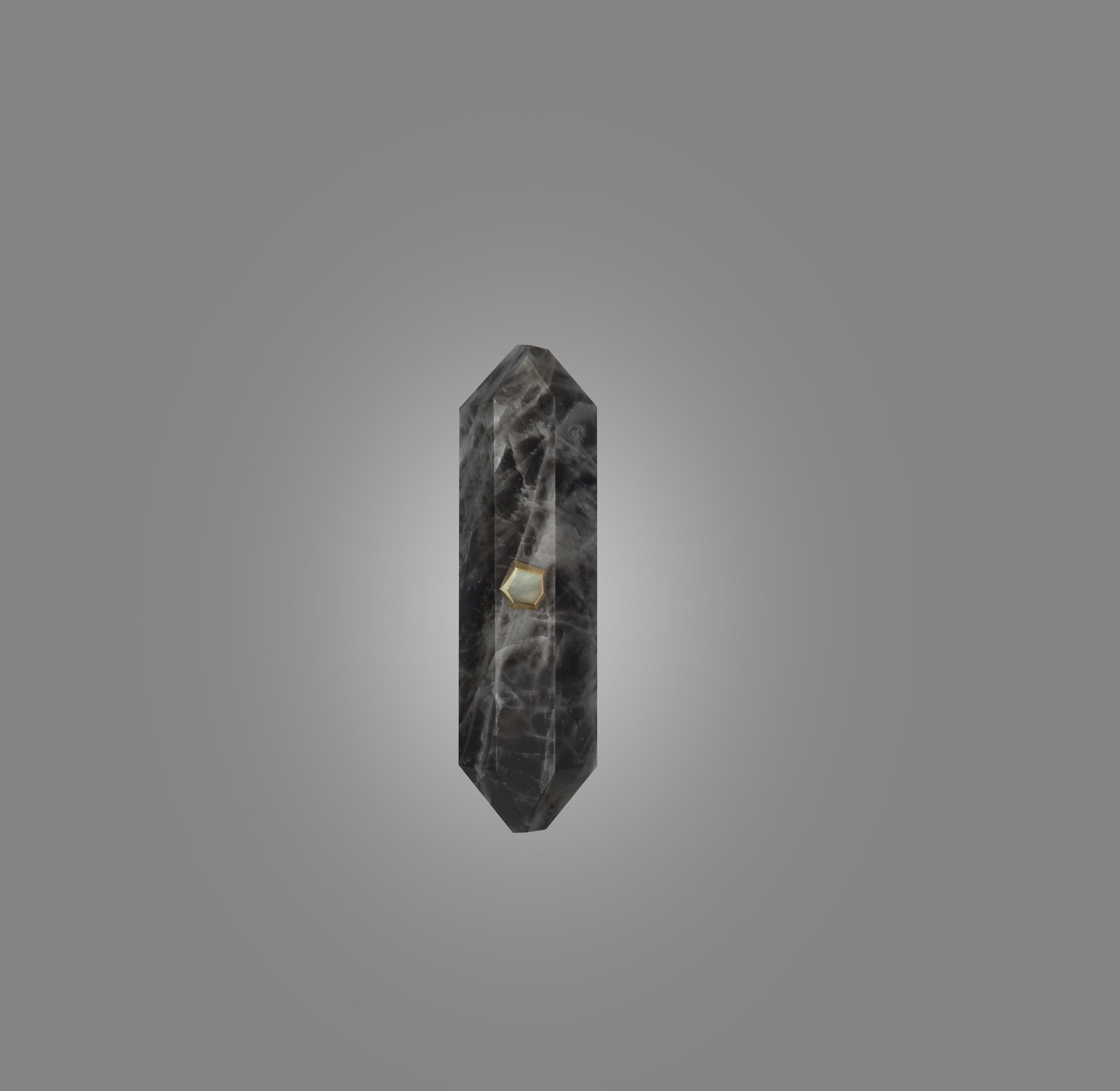 Diamond Form Rock Crystal Sconces by Phoenix For Sale 1