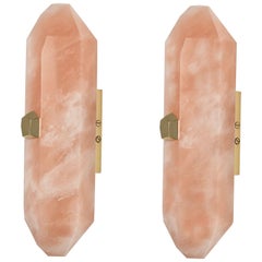 Diamond Form Rock Crystal Sconces by Phoenix