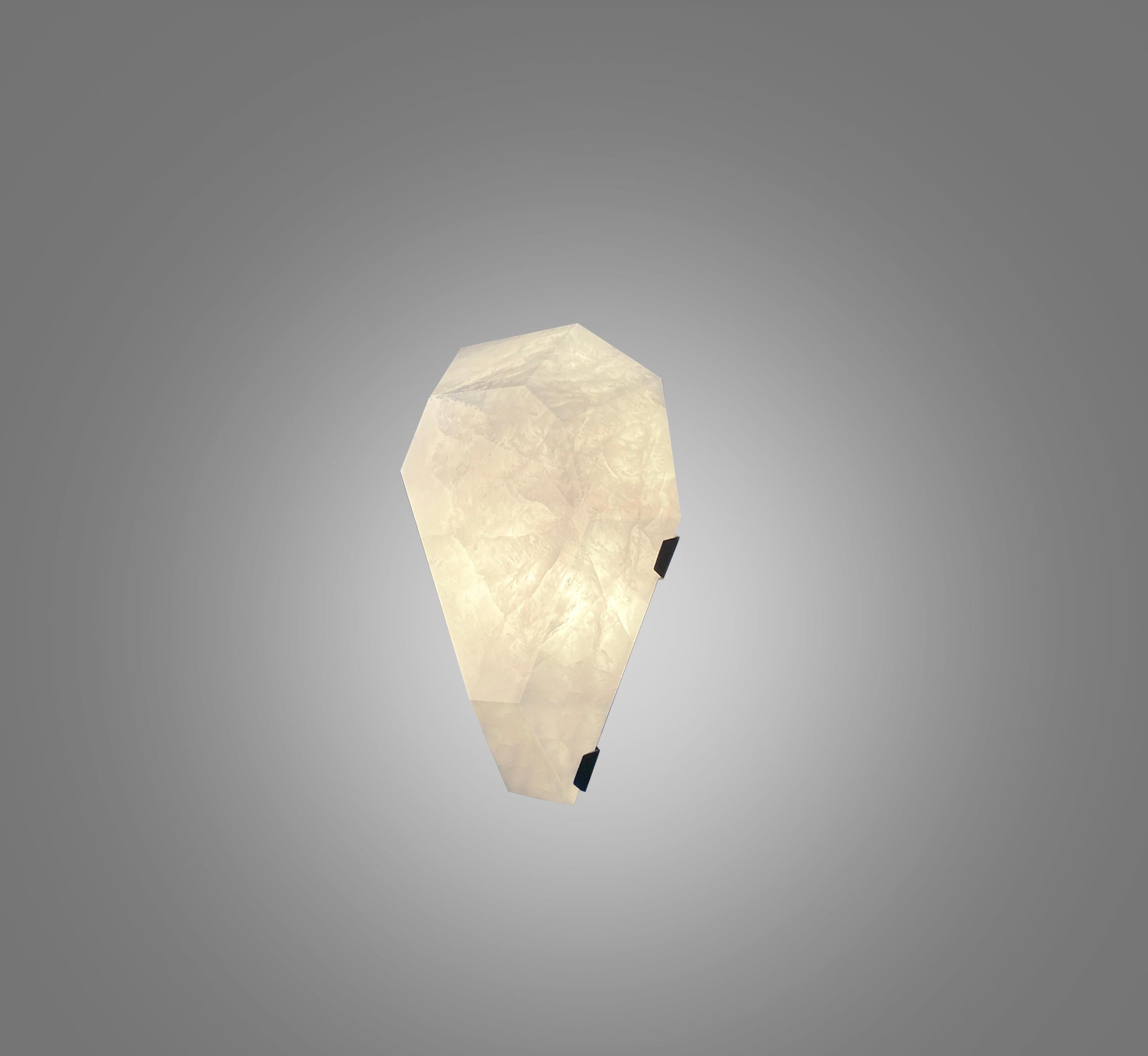 Contemporary DFR13 Rock Crystal Wall Sconces by Phoenix For Sale
