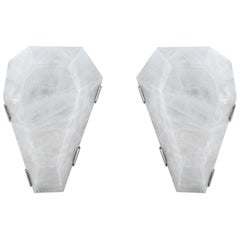 Diamond Form Rock Crystal Wall Sconces by Phoenix