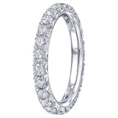 1.50 Carat Brilliant Round Diamond French Cut Eternity Band