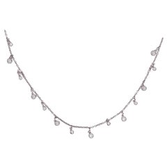 Diamond Fringe Necklace 14 Karat White Gold 1/4 Carat Diamond, The Yard Dangles