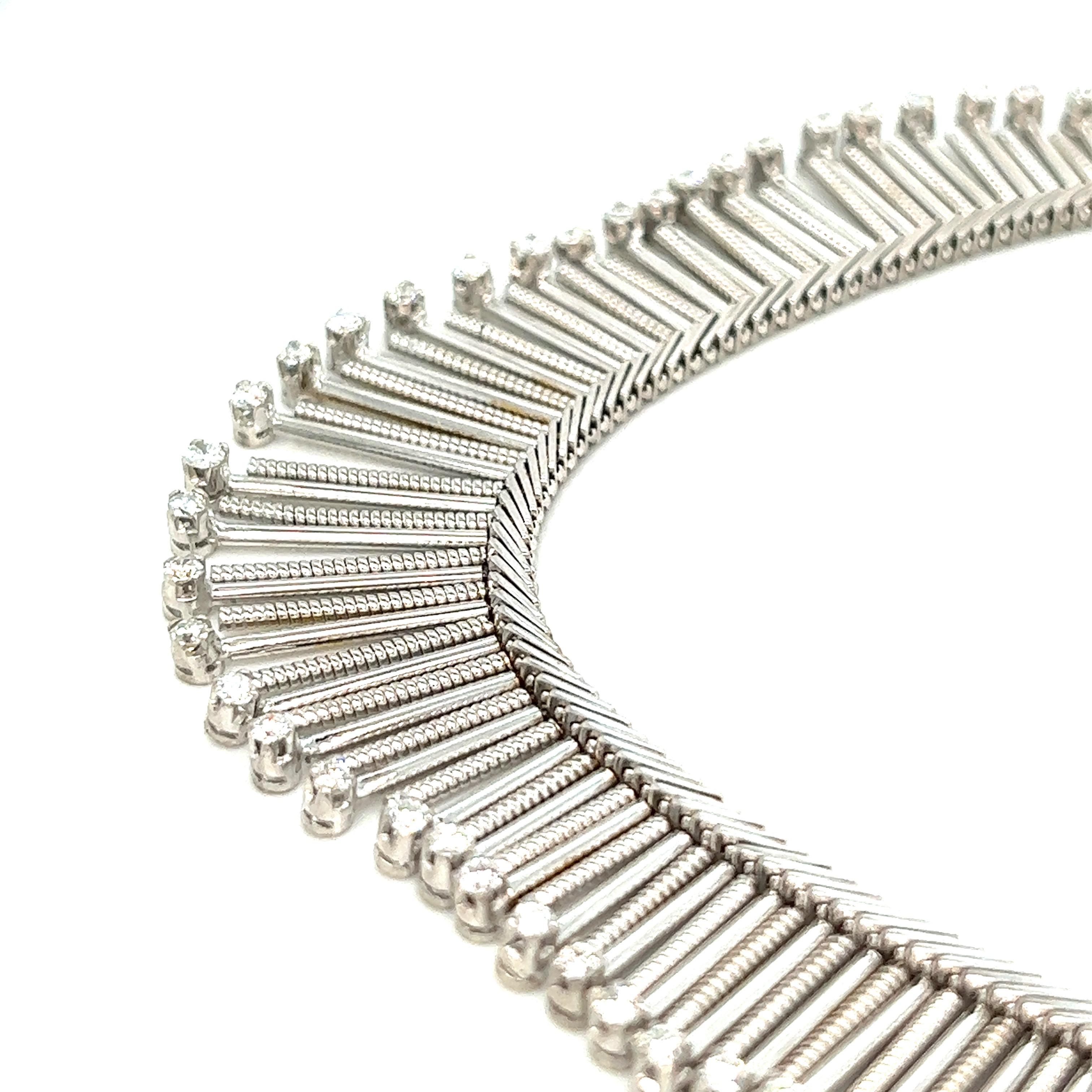Diamant-Fransen-Halskette im Zustand „Hervorragend“ im Angebot in New York, NY