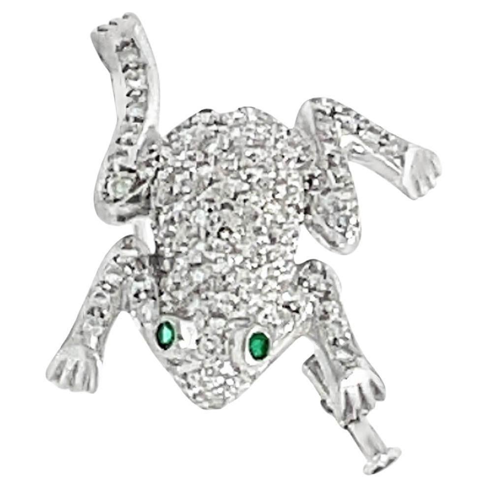 Alfiler Broche Rana Diamante