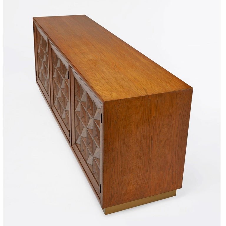 Moroccan Style Pecan Diamond Front Hollywood Regency Henredon