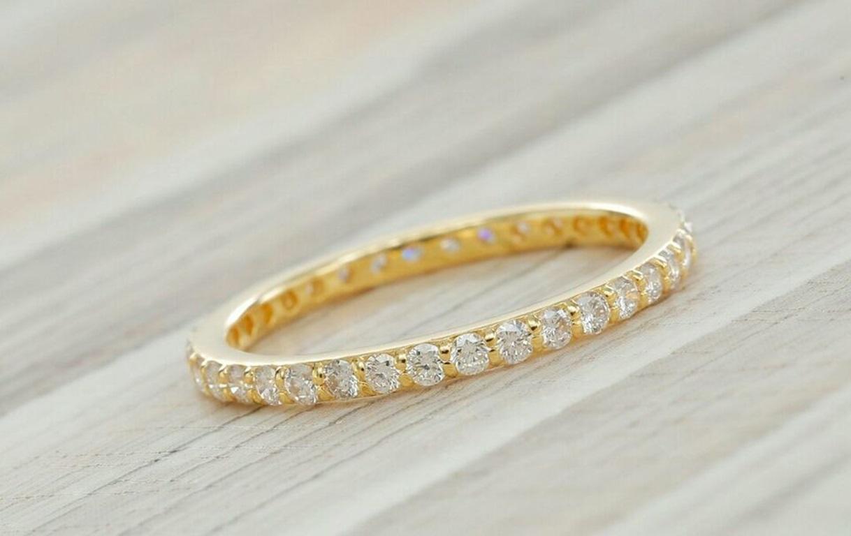 Diamond Full Eternity Band 14k Solid Gold Solitaire Ring Stacking Band Jewelry
Light weight can be worn everyday

Additional information:
Condition: New with tags: A brand-new, unused, and unworn item (including handmade items) in the original