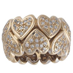 Contemporary 18k Gold Diamond Full Eternity Ring, 1.50ct, UK