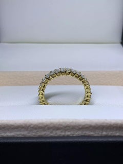 Diamond Full Eternity Ring Wedding Band In 18ct Yellow Gold.