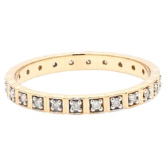 Diamond Full Eternity Stackable Band Ring in 14K Yellow Gold